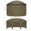 vidaXL Κιόσκι με Κουρτίνες Taupe 520 x 349 x 255 εκ. 180 γρ./μ²