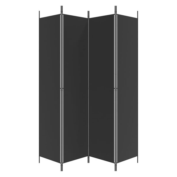 vidaXL Διαχωριστικό Δωματίου με 4 Πάνελ Μαύρο 200 x 220 εκ. Υφασμάτινο