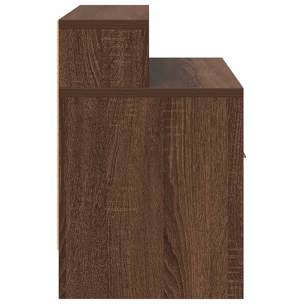 vidaXL Κομοδίνο με συρτάρι Καφέ Δρυς 51x31x47 εκ.
