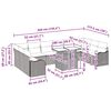 vidaXL Σετ Καναπέ Κήπου 11 pcs Μπεζ 100 x 55 x 73 εκ Πολυ ράταν