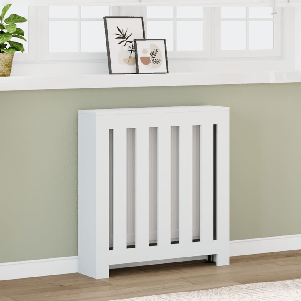 vidaXL Κάλυμμα Καλοριφέρ Λευκό 78x20x82 εκ. από Επεξεργασμένο Ξύλο