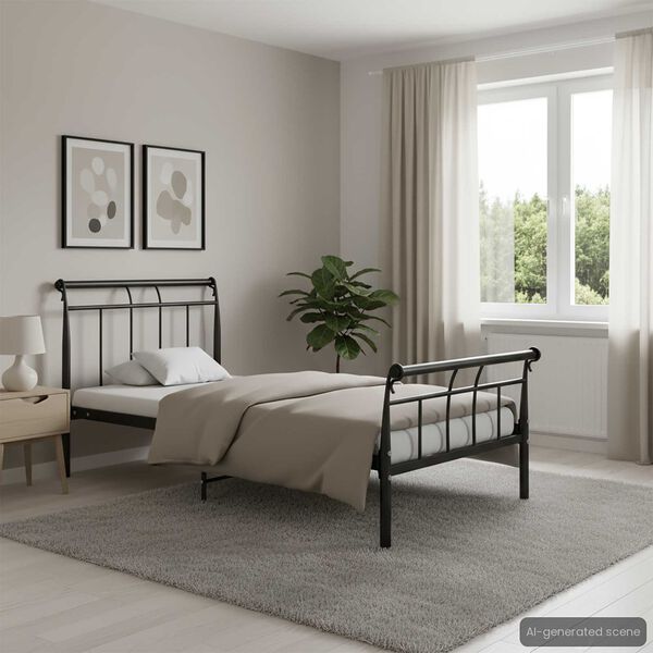 vidaXL &Pi;&lambda;&alpha;ί&sigma;&iota;&omicron; &Kappa;&rho;&epsilon;&beta;&alpha;&tau;&iota;&omicron;ύ &Mu;&alpha;ύ&rho;&omicron; 100 x 200 &epsilon;&kappa;. &Mu;&epsilon;&tau;&alpha;&lambda;&lambda;&iota;&kappa;ό