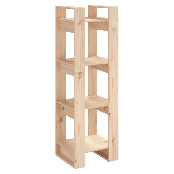 vidaXL Βιβλιοθήκη/Διαχωριστικό Χώρου 41x35x125 εκ. Μασίφ Ξύλο Πεύκου