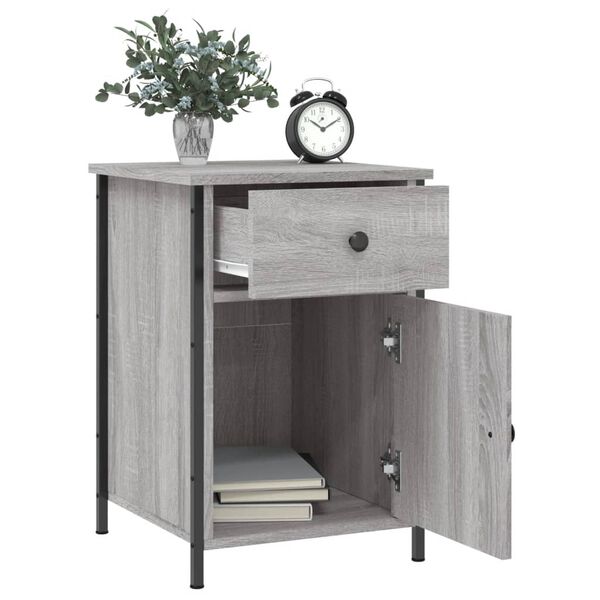 vidaXL Κομοδίνο Γκρι Sonoma 40 x 42 x 60 εκ. από Επεξεργασμένο Ξύλο