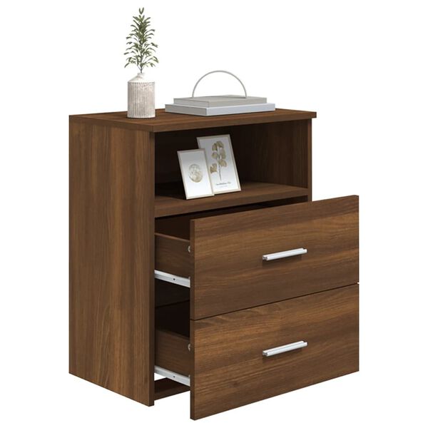 vidaXL Κομοδίνο Καφέ Δρυς 50 x 32 x 60 εκ.