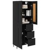 vidaXL Highboard &mu;&epsilon; &sigma;&upsilon;&rho;&tau;ά&rho;&iota; 2 pcs &Mu;&alpha;ύ&rho;&eta; &Omicron;&xi;&upsilon;ά &Epsilon;&pi;&epsilon;&xi;&epsilon;&rho;&gamma;&alpha;&sigma;&mu;έ&nu;&omicron; &xi;ύ&lambda;&omicron;