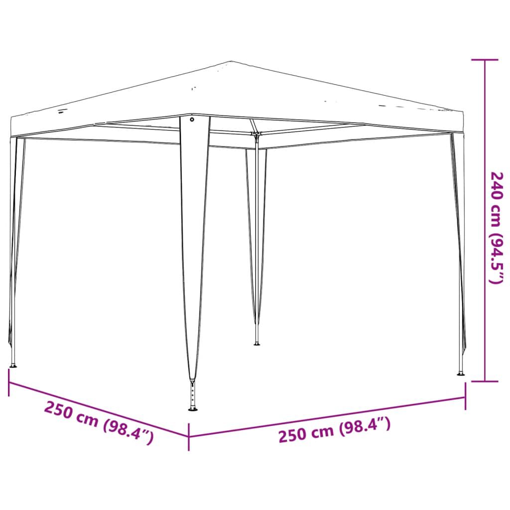 vidaXL Τέντα Εκδηλώσεων Λευκή 2,5 x 2,5 μ.