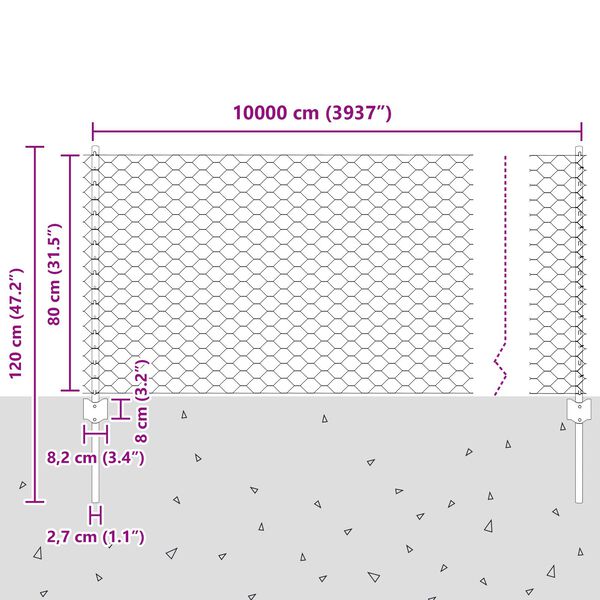 vidaXL Στηλοί Φράχτη 11 τμχ U-Channel Πράσινου 80 εκ Χάλυβα