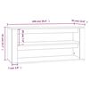 vidaXL Παπουτσοθήκη Καπνιστή Δρυς 100x35x45 εκ. Επεξεργασμένο Ξύλο