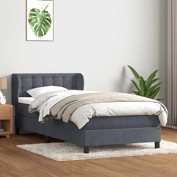vidaXL &Kappa;&rho;&epsilon;&beta;ά&tau;&iota; Boxspring &mu;&epsilon; &Sigma;&tau;&rho;ώ&mu;&alpha; &Sigma;&kappa;&omicron;ύ&rho;&omicron; &Gamma;&kappa;&rho;&iota; 90x220 &epsilon;&kappa;. &Beta;&epsilon;&lambda;&omicron;ύ&delta;&iota;&nu;&omicron;
