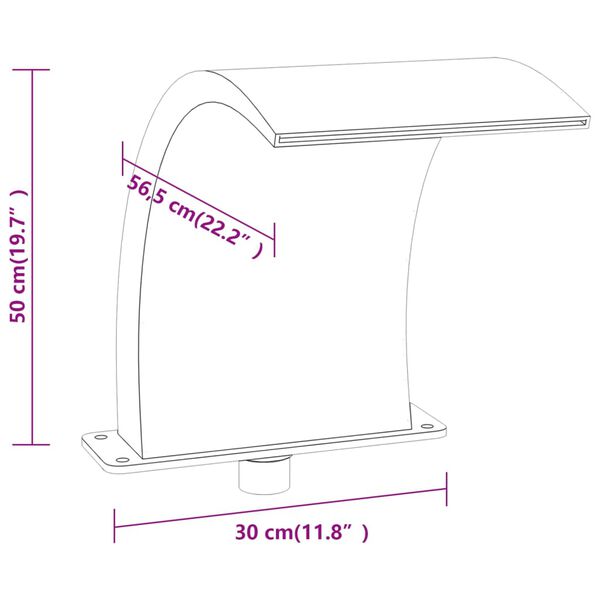 vidaXL Σιντριβάνι Πισίνας με RGB LED 50 εκ. Ακρυλικό