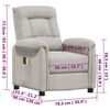vidaXL Πολυθρόνα Μασάζ Ηλεκτρική Ανοιχτό Γκρι από Ύφασμα Μικροϊνών