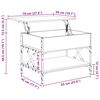 vidaXL Τραπεζάκι Σαλονιού Γκρι Sonoma 70x50x50 εκ. Επεξ. Ξύλο/Μέταλλο