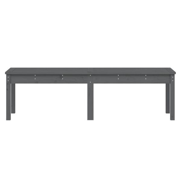 vidaXL Πάγκος Κήπου Διθέσιος Γκρι 159,5x44x45 εκ. Μασίφ Ξύλο Πεύκου