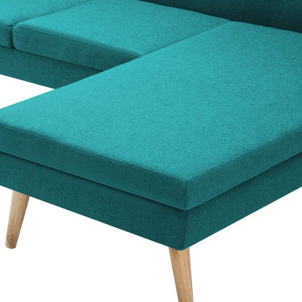 vidaXL Καναπές Γωνιακός Πράσινος 186 x 136 x 79 εκ. Υφασμάτινος