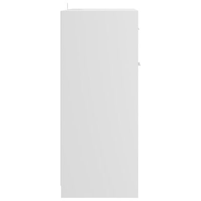 vidaXL Ντουλάπι Μπάνιου Γυαλιστερό Λευκό 60 x 33 x 80 εκ. Μοριοσανίδα