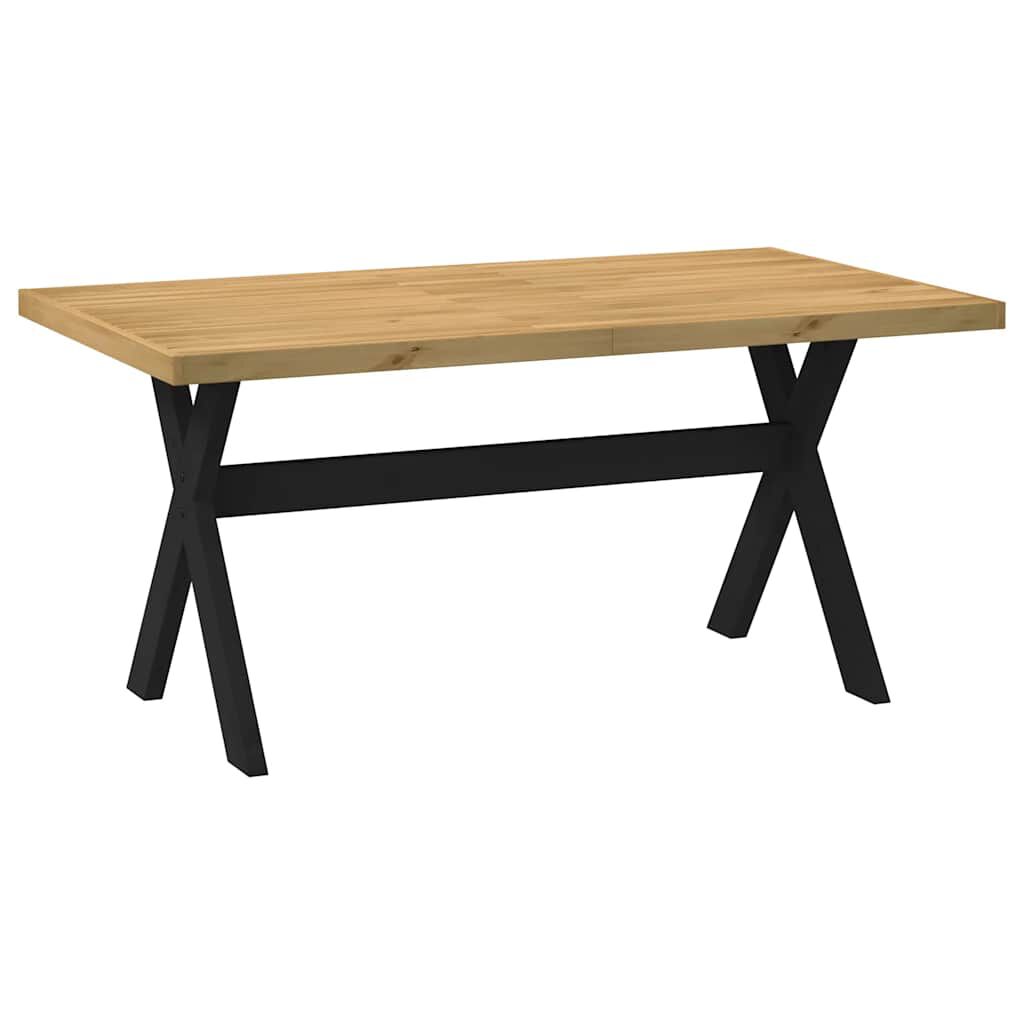 vidaXL Τραπεζαρία NOAIN με πόδια σχήματος X 160x90x75 cm