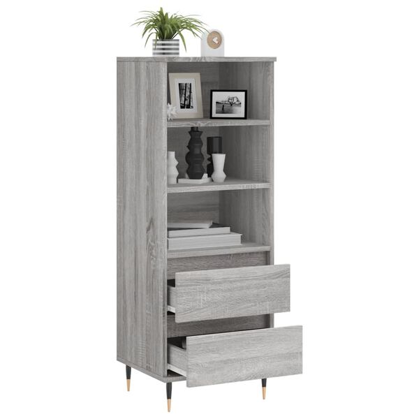 vidaXL Ντουλάπι Γκρι Sonoma 40x36x110 εκ. από Επεξεργασμένο Ξύλο