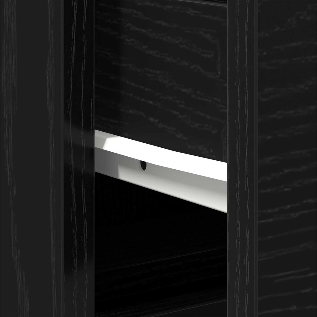 vidaXL Ντουλάπι νιπτήρα Μαύρη δρυς 80 x 33 x 60 εκ Επεξεργασμένο ξύλο