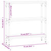 vidaXL Τραπέζι Κονσόλα Γκρι Sonoma 75x22,5x75 εκ. Επεξεργασμένο Ξύλο