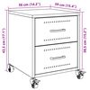 vidaXL Κομοδίνο Ροζ 36x39x43,5 εκ. από Χάλυβα