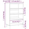 vidaXL Ραφιέρα Μαύρη 57 x 35 x 90 από Επεξεργασμένο Ξύλο