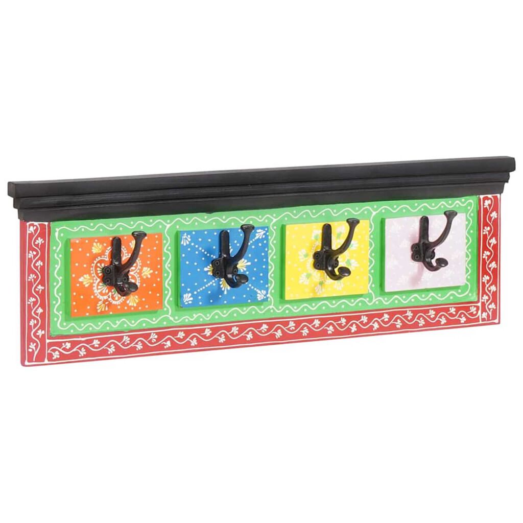 vidaXL Κρεμάστρα Μαύρο 80 x 25 x 2 cm Επεξεργασμένο ξύλο
