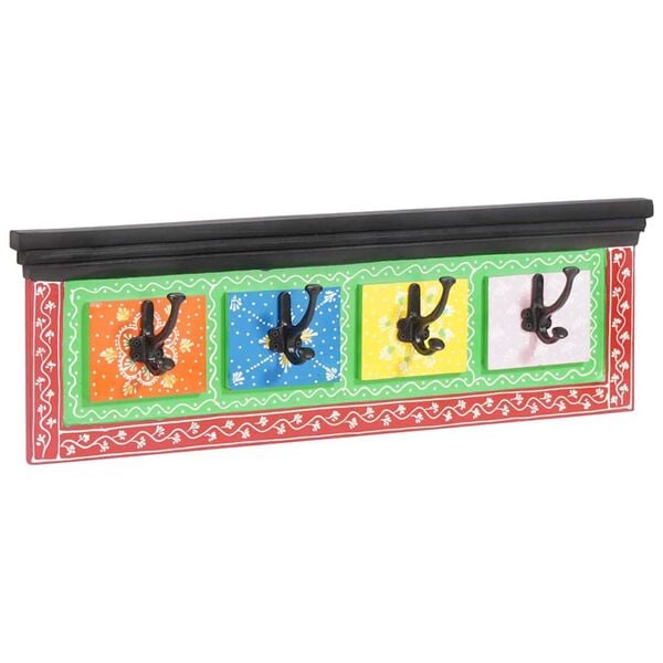 vidaXL Κρεμάστρα Μαύρο 80 x 25 x 2 cm Επεξεργασμένο ξύλο