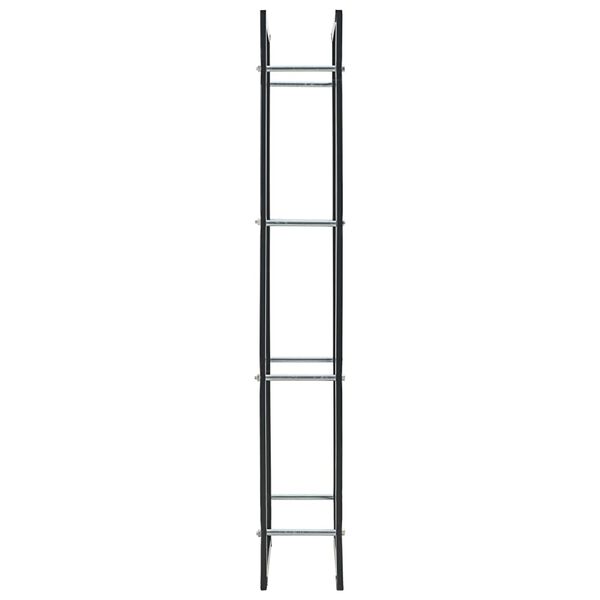 vidaXL Ράφι Καυσόξυλων Μαύρο 50 x 20 x 150 εκ. Ατσάλινο