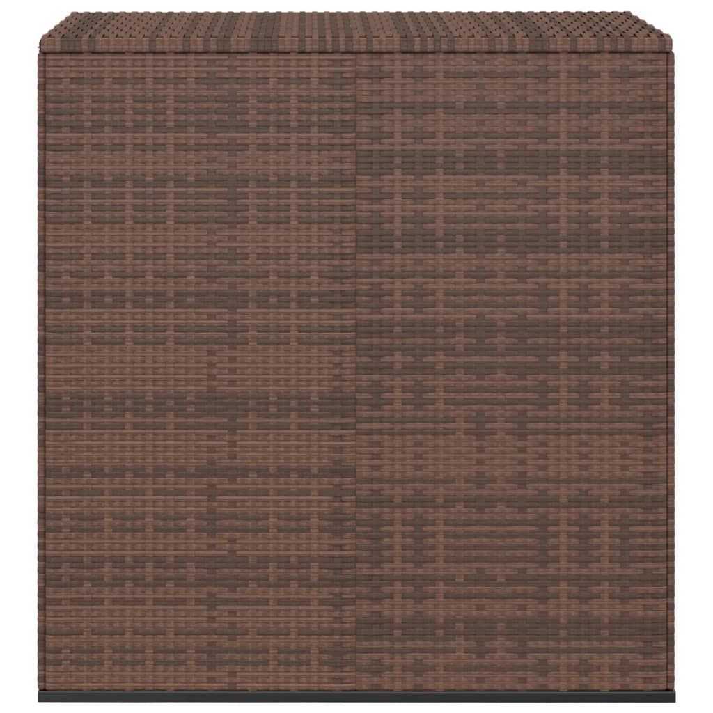 vidaXL Κουτί Μαξιλαριού Κήπου Καφέ 100x49x103,5 εκ. Ρατάν Πολυαιθ.