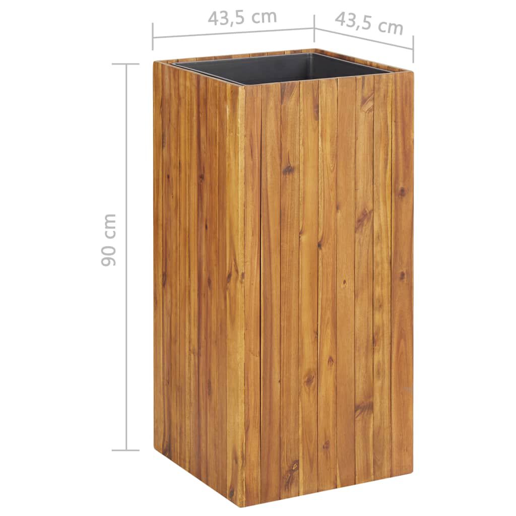 vidaXL Ζαρντινιέρα Υπερυψωμένη 43,5 x 43,5 x 90 εκ. Μασίφ Ξύλο Ακακίας