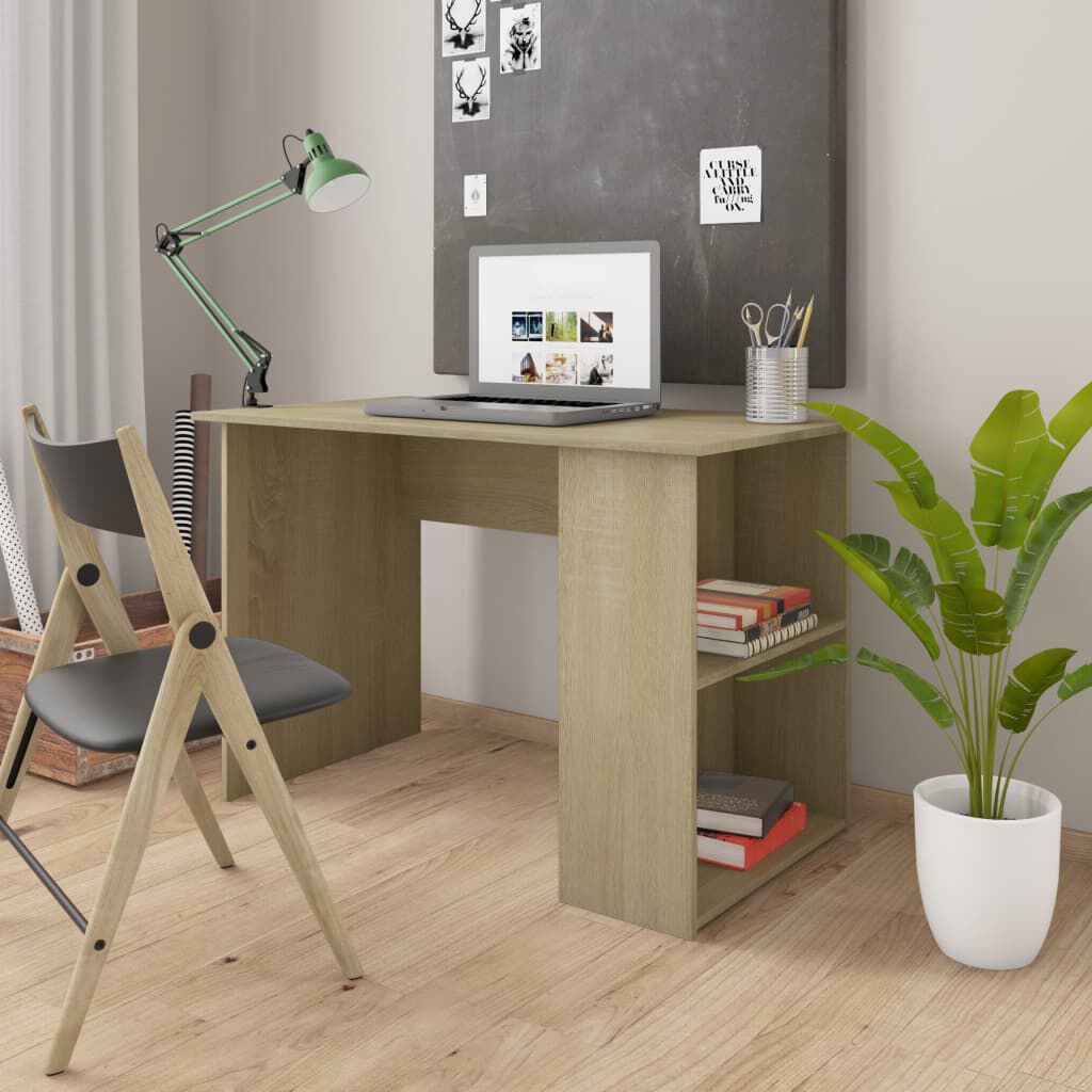 vidaXL Γραφείο Χρώμα Sonoma Δρυς 110 x 60 x 73 εκ. από Μοριοσανίδα