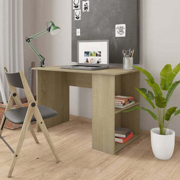 vidaXL Γραφείο Χρώμα Sonoma Δρυς 110 x 60 x 73 εκ. από Μοριοσανίδα