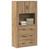 vidaXL Highboard Artisan Oak 80 x 33 x 150 &epsilon;&kappa; &Epsilon;&pi;&epsilon;&xi;&epsilon;&rho;&gamma;&alpha;&sigma;&mu;έ&nu;&omicron; &xi;ύ&lambda;&omicron;