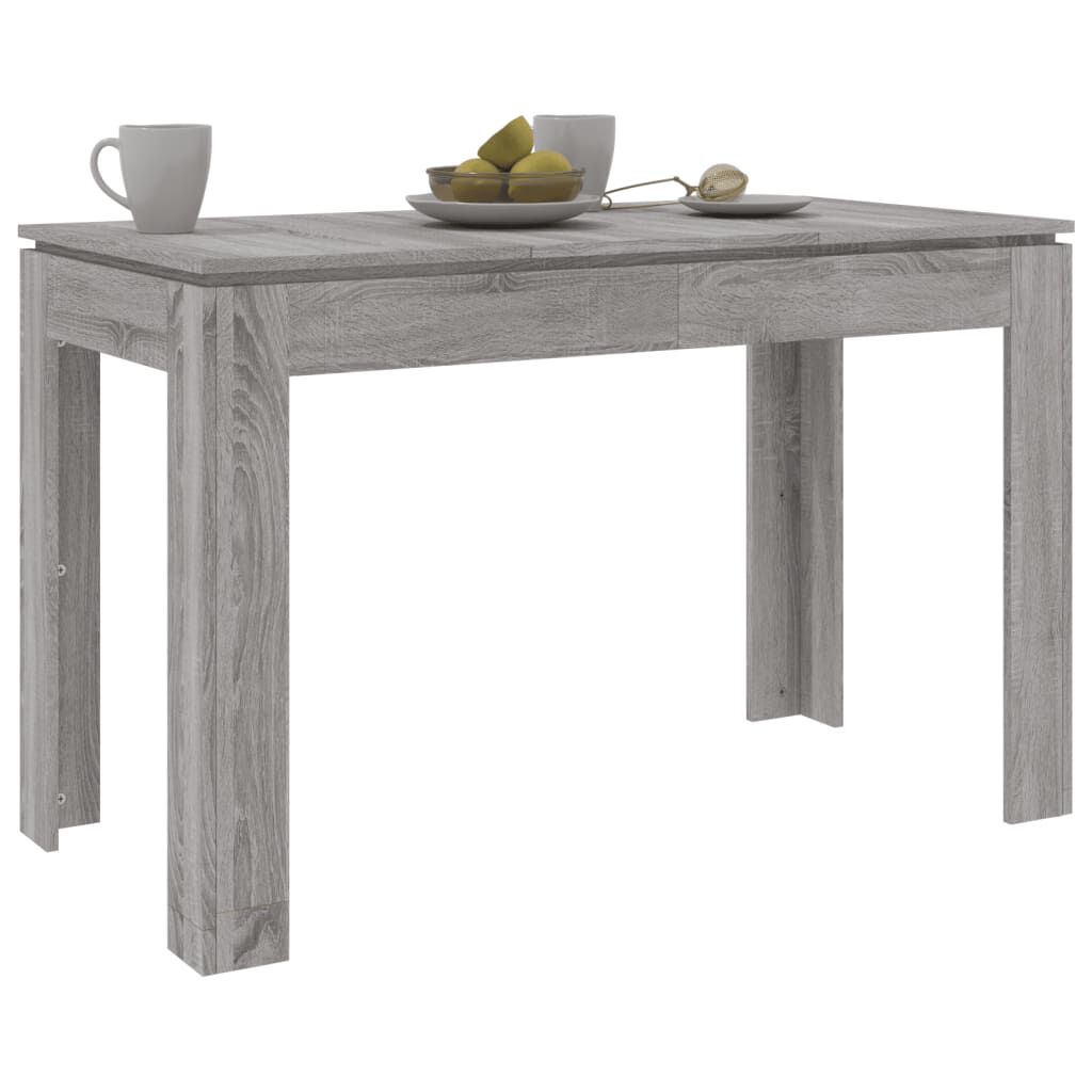 vidaXL Τραπεζαρία Γκρι Sonoma 120 x 60 x 76 εκ. από Επεξεργασμένο Ξύλο