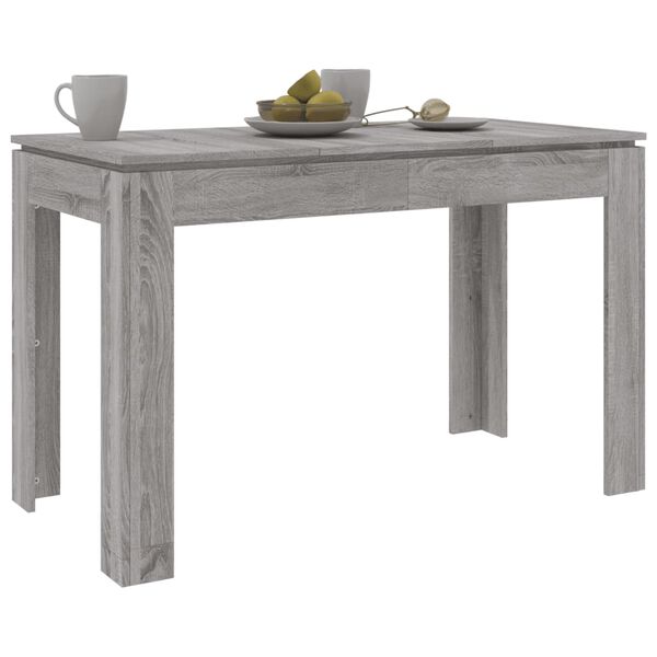 vidaXL Τραπεζαρία Γκρι Sonoma 120 x 60 x 76 εκ. από Επεξεργασμένο Ξύλο