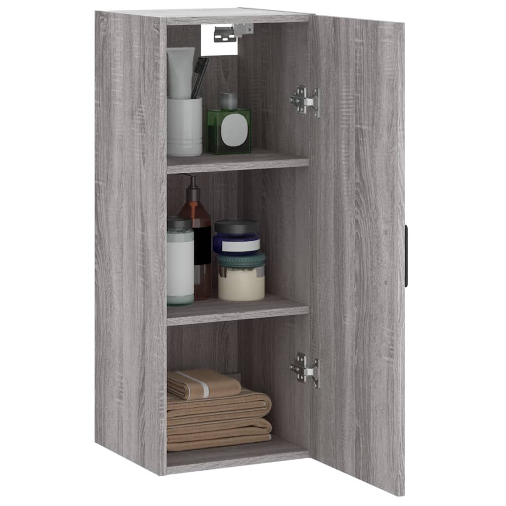 vidaXL Ντουλάπι Τοίχου Γκρι Sonoma 34,5 x 34 x 90 εκ.