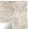 vidaXL Καθρέφτης Λευκός 50 x 50 εκ. από Μασίφ Ξύλο Μάνγκο