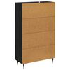 vidaXL Highboard &Mu;&alpha;ύ&rho;&eta; &Omicron;&xi;&upsilon;ά 69,5 x 31 x 115 &epsilon;&kappa;. &Epsilon;&pi;&epsilon;&xi;&epsilon;&rho;&gamma;&alpha;&sigma;&mu;έ&nu;&omicron; &xi;ύ&lambda;&omicron;