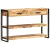 vidaXL Κονσόλα 120 x 30 x 75 εκ. από Μασίφ Ακατέργαστο Ξύλο Μάνγκο