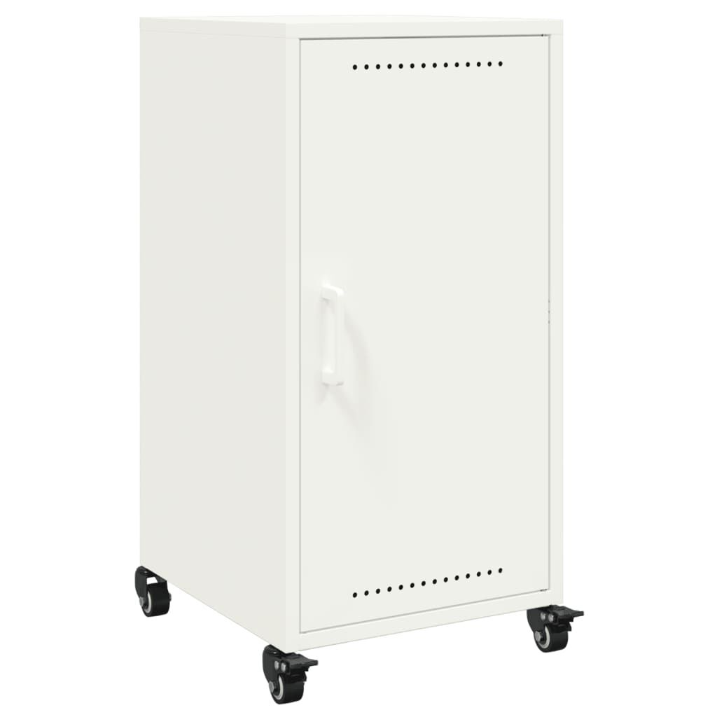 vidaXL Μπουφές Λευκός 36x39x72 εκ. από Ατσάλι