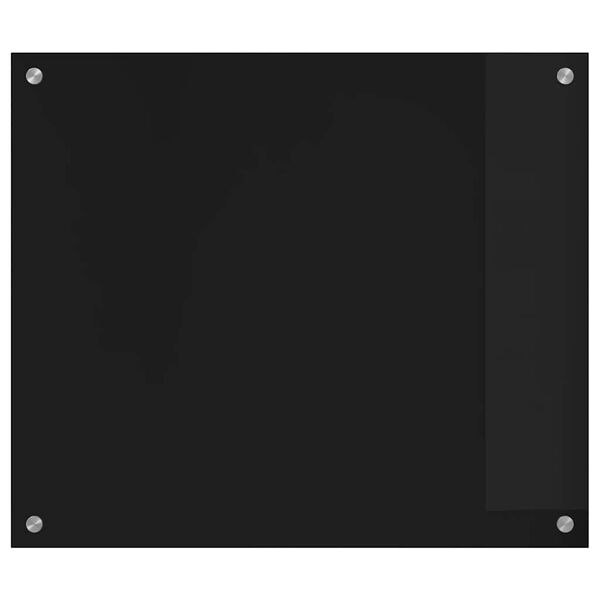 vidaXL Πίσω Πάνελ Κουζίνας Μαύρο 70 x 60 cm σκληρυμένο γυαλί