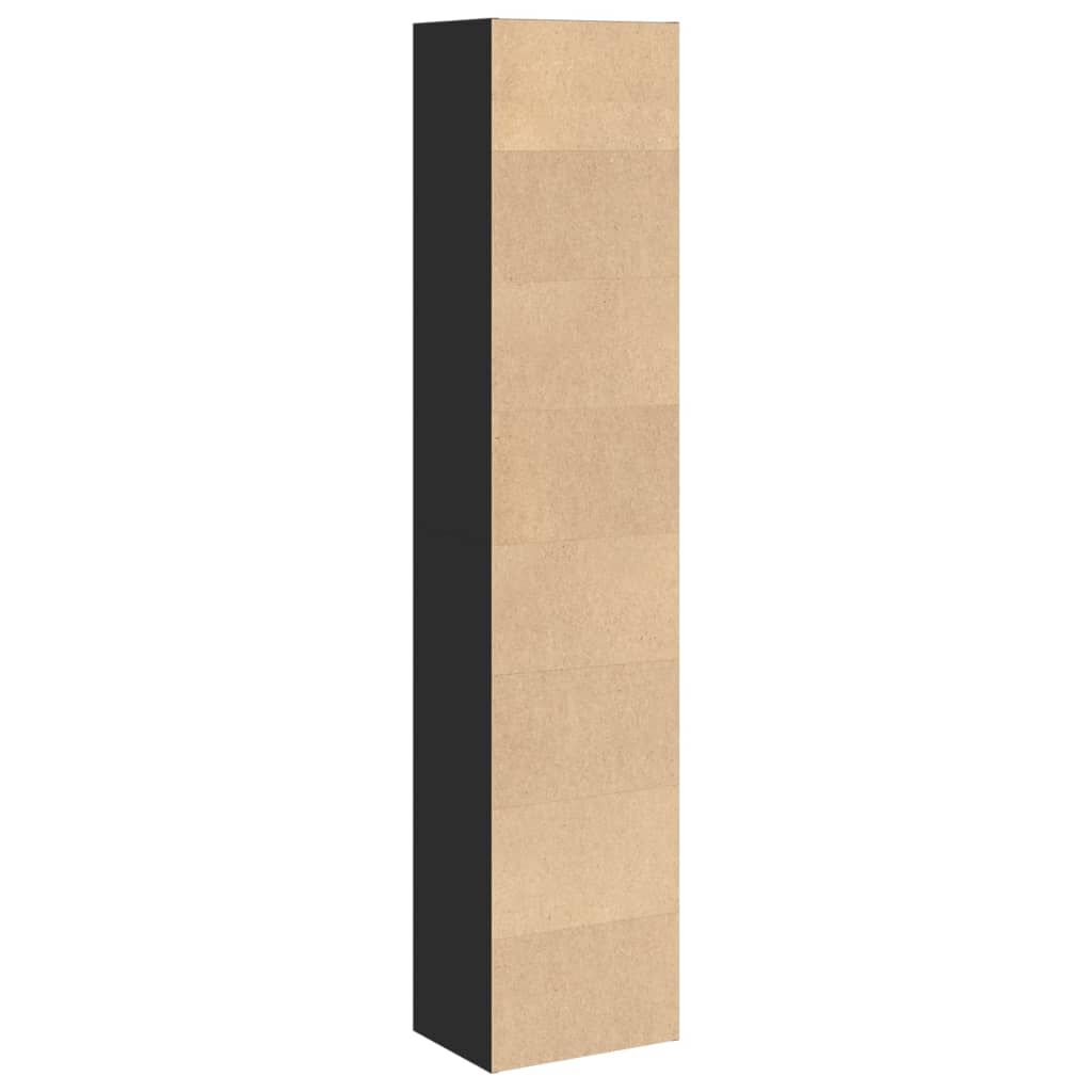 vidaXL Βιβλιοθήκη Μαύρη 40x30x189 εκ. από Επεξεργασμένο Ξύλο