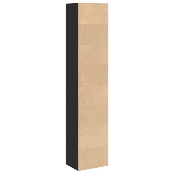 vidaXL Βιβλιοθήκη Μαύρη 40x30x189 εκ. από Επεξεργασμένο Ξύλο
