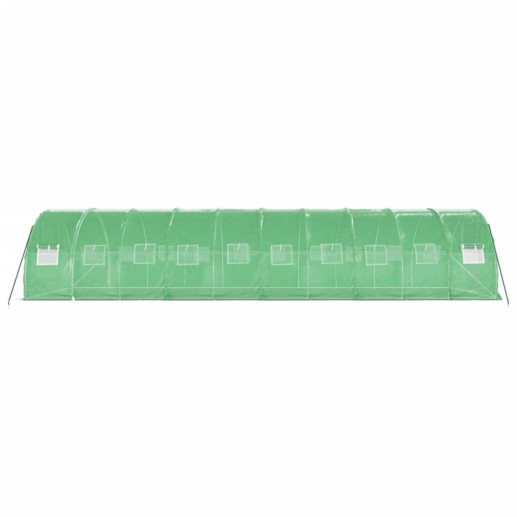 vidaXL Θερμοκήπιο Πράσινο 30 μ² 10 x 3 x 2 μ. με Ατσάλινο Πλαίσιο