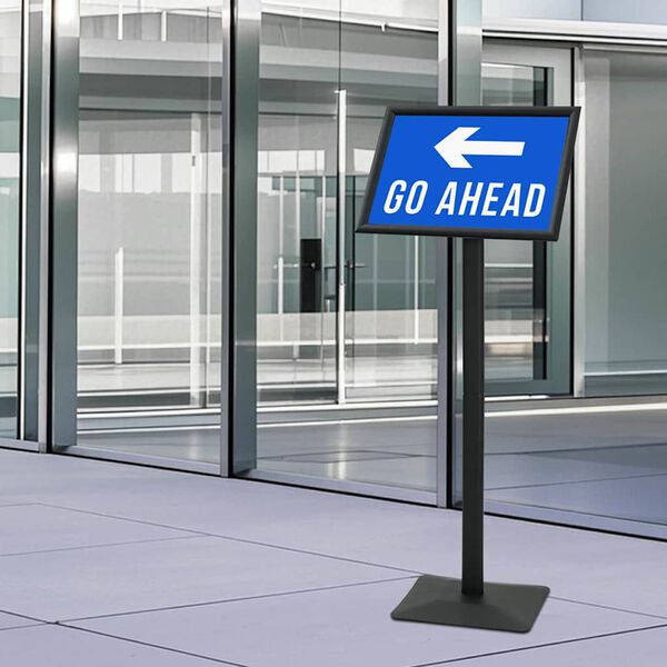 vidaXL Πόδι αφίσας Μαύρο a3 Αλουμίνιο και PVC