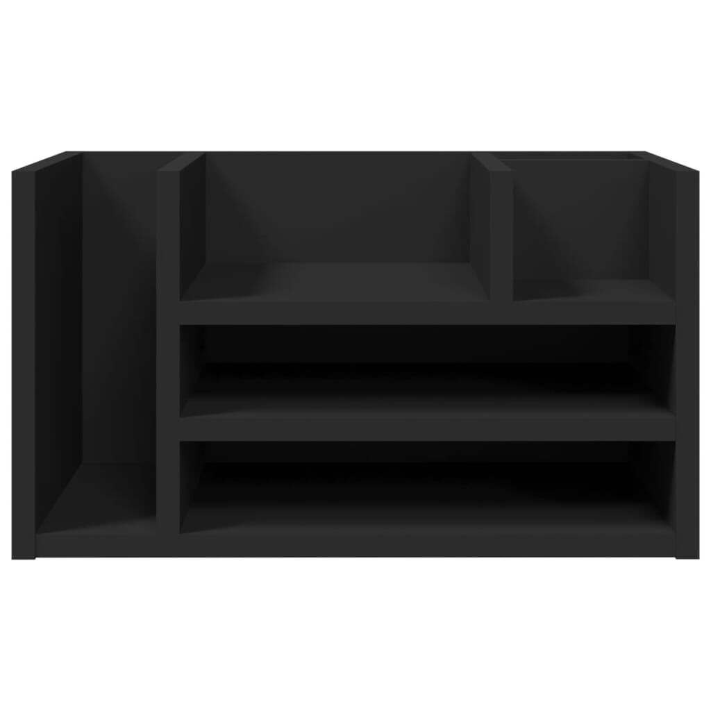vidaXL Έπιπλο Οργάνωσης Γραφείου Μαύρο 44,5x24x25 εκ. Επεξ. Ξύλο