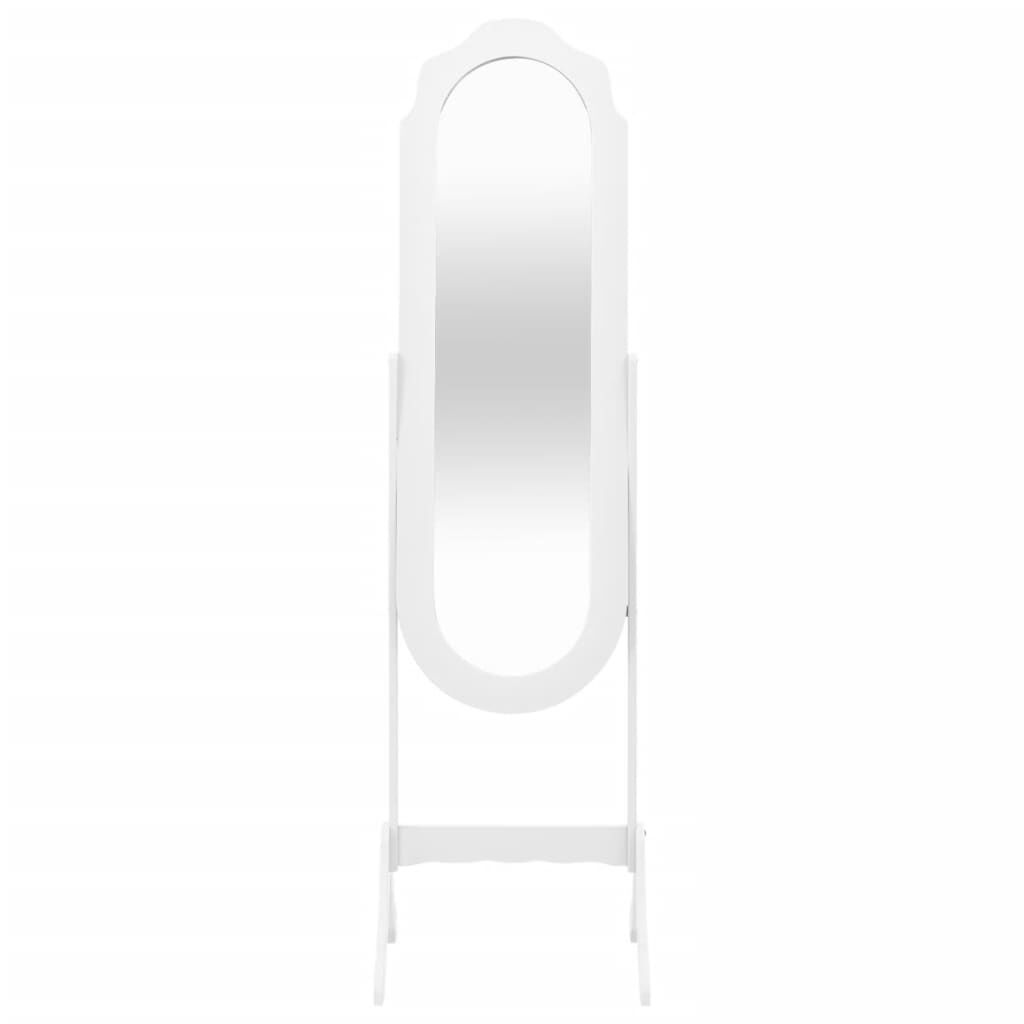 vidaXL Καθρέπτης Επιδαπέδιος Λευκός 45,5x47,5x160 εκ. Επεξ. Ξύλο