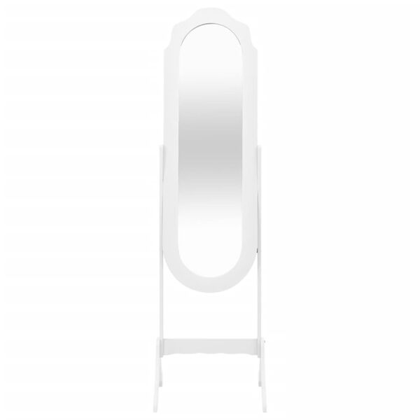 vidaXL Καθρέπτης Επιδαπέδιος Λευκός 45,5x47,5x160 εκ. Επεξ. Ξύλο