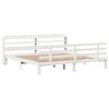 vidaXL Σκελετός Κρεβατιού με Κεφαλάρι Χωρίς Στρώμα Λευκό 180x200 εκ.
